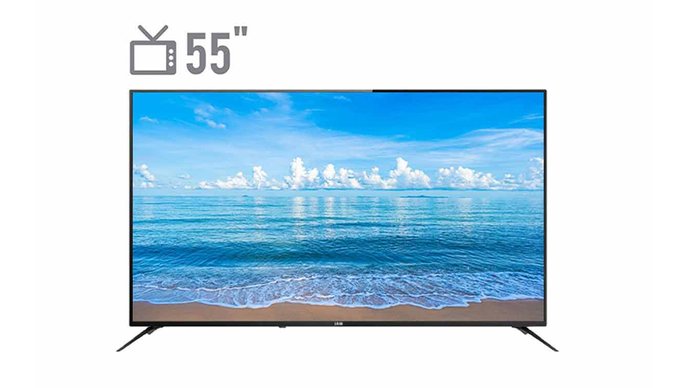 تلویزیون ال ای دی هوشمند سام الکترونیک مدل UA55TU6500TH سایز ۵۵ اینچ با تصویری از دریای آبی