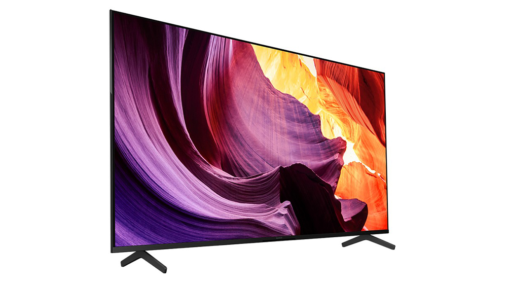 تلویزیون سونی 55 اینچ مدل 55X80K براویا 2022 با نمایشی از صخره‌های رنگی