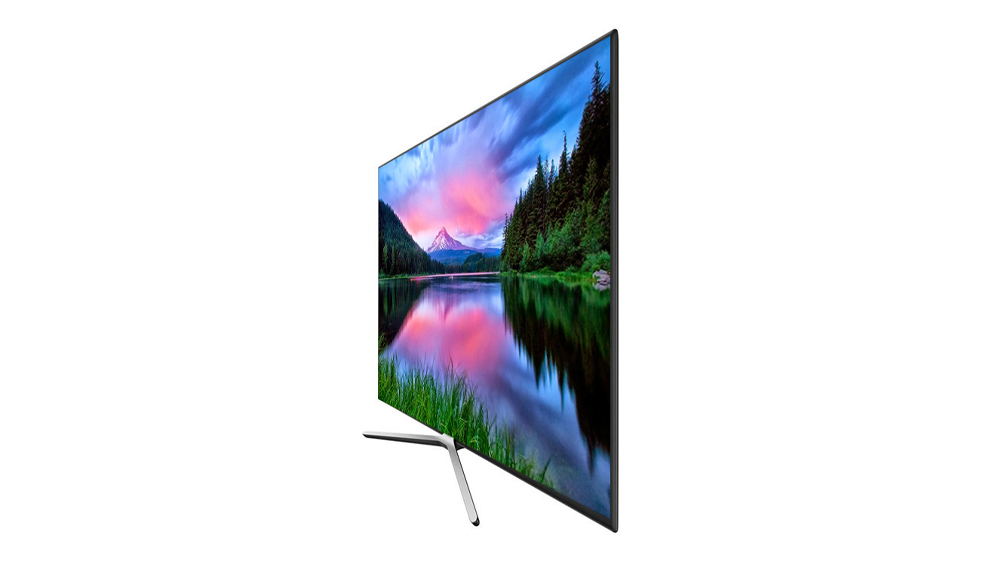 تلویزیون 55 اینچ سامسونگ مدل N6900 با صفحه نمایش طبیعت رود و کوه 