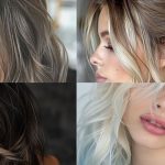 چهار مدل رنگ مو فیس فریم و هیدن لایت فیس فریم بر روی موهای چهار خانم زیبا