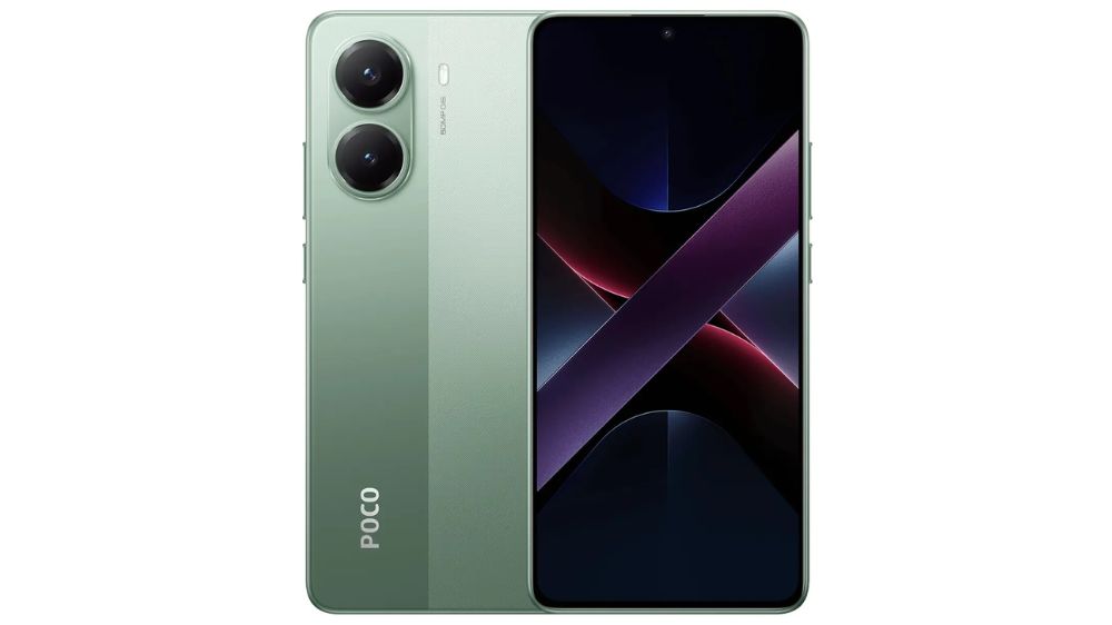 پشت و روی گوشی شیائومی Poco X7 Pro به رنگ سبز