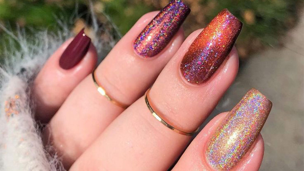 لاک اکلیلی هفت رنگ تنالیته قهوه‌‌ای