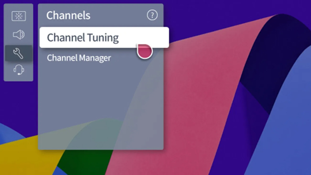 وارد شدن به بخش Channel Tuning تلویزیون