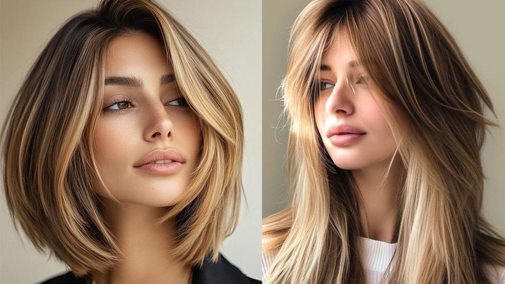 دو دختر با رنگ مو بالیاژ نسکافهای