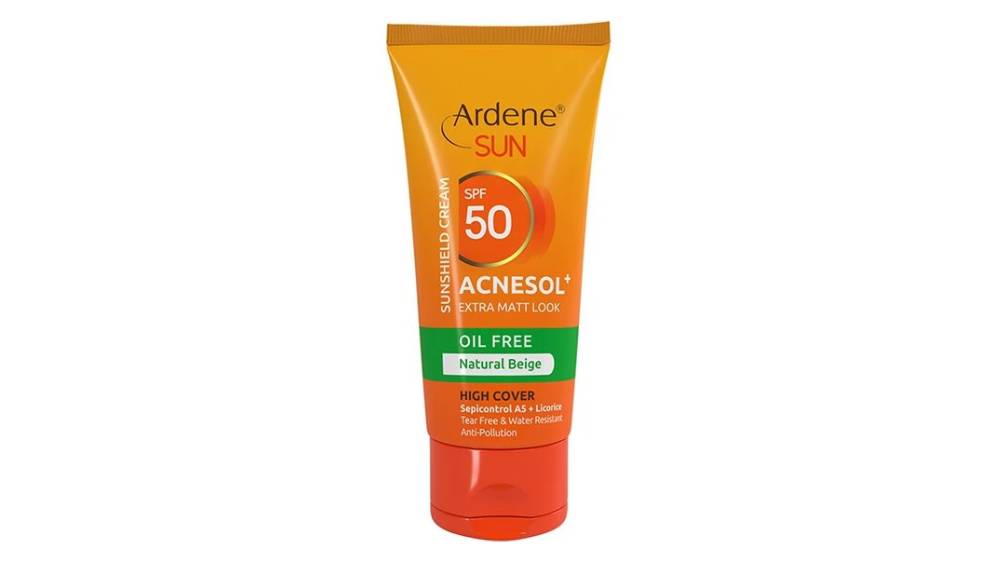 کرم ضد آفتاب رنگی از برند آردن مدل Acnesol+ SPF50