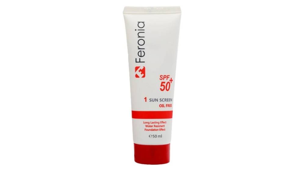 کرم ضد آفتاب رنگی SPF 50 از برند فرونیا فاقد چربی