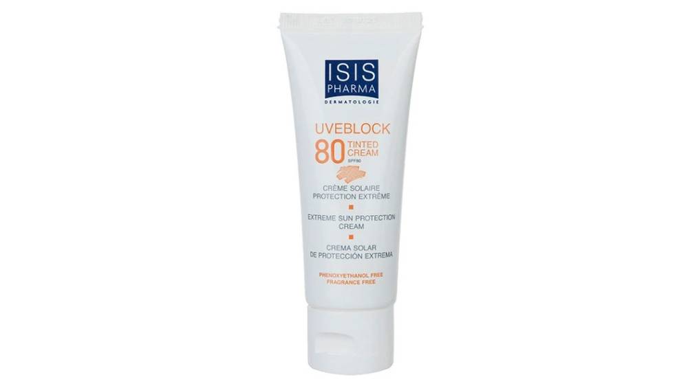 کرم ضد آفتاب رنگی از برند آیسیس فارما SPF80