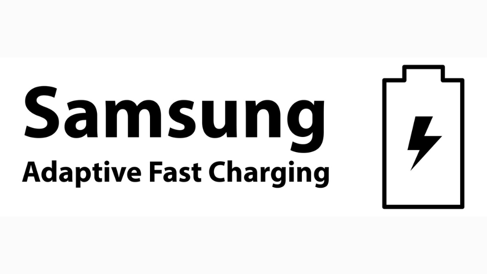 آیکون یک باتری و نوشته Samsung Adaptive Fast Charging