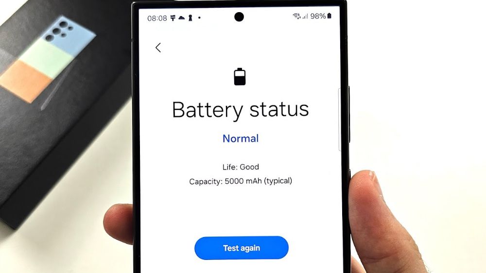 وضعیت سلامت باتری گوشی گلکسی S24 اولترا سامسونگ