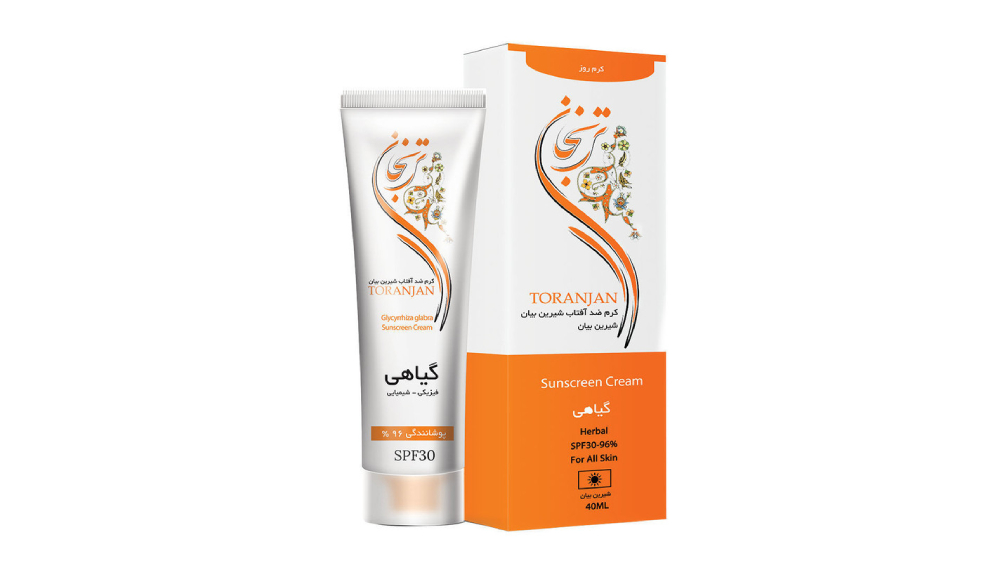 کرم ضد آفتاب گیاهی ترنجان SPF30 همراه با جعبه