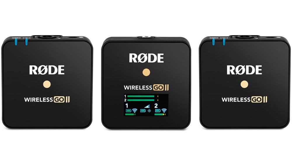 گیرنده و دو فرستنده میکروفون رود مدل wireless go ii رنگ مشکی