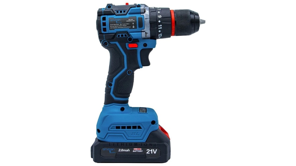 دریل شارژی BL-21V آمازون به رنگ آبی و مشکی