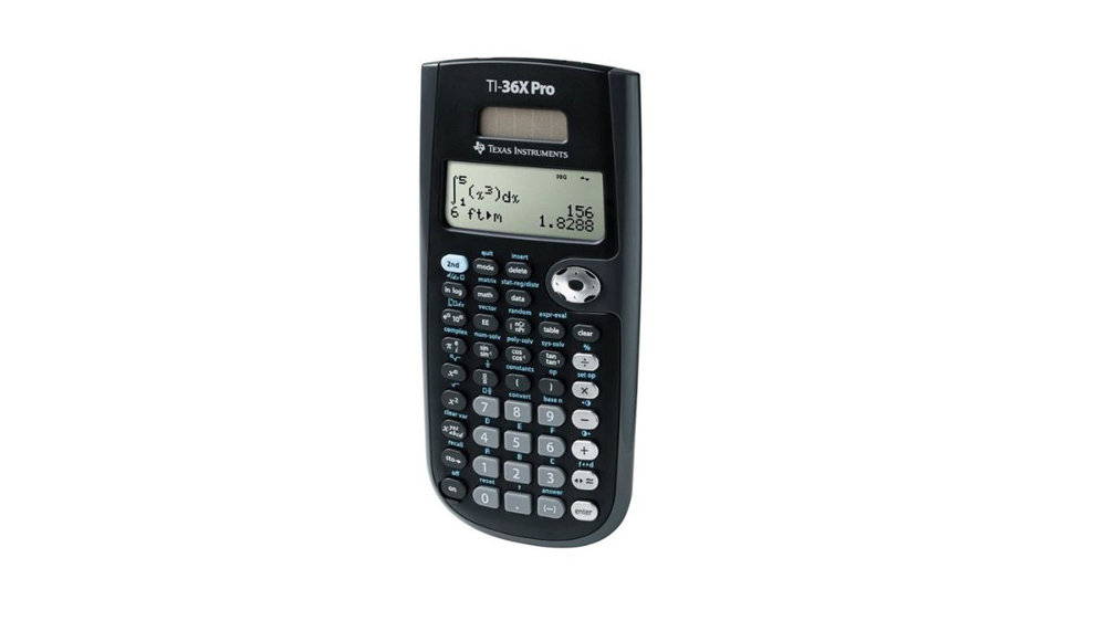 ماشین حساب مهندسی مدل TI-36X Pro از برند تگزاس اینسترومنتس به رنگ مشکی