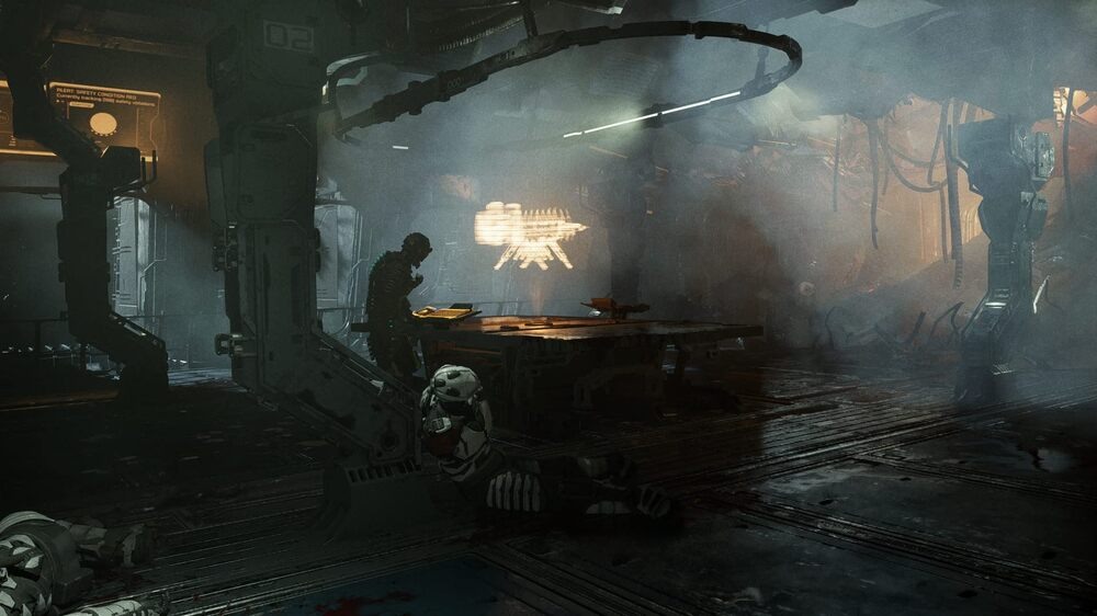 یک میز کار در سفینه ایشیمورا بازی dead space