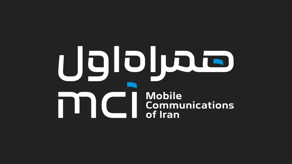 لوگوی جدید همراه اول در پسزمینه خاکستی تیره