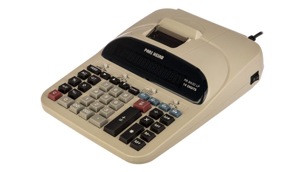 ماشین حساب حسابداری چاپی مدل PR 8420LP از برند پارس حساب