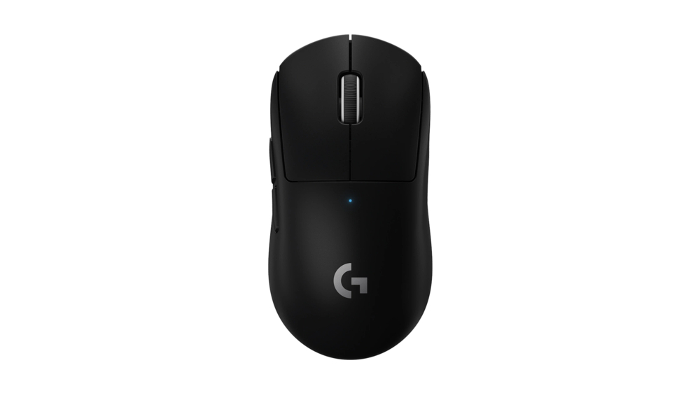 موس لاجیتک مدل G Pro X Superlight به رنگ مشکی در پسزمینه سفید