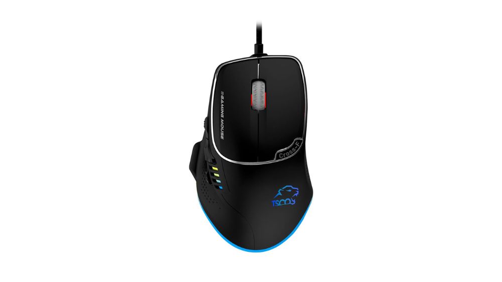 موس گیمینگ تسکو GM 2035 با نورپردازی RGB و پسزمینه سفید رنگ
