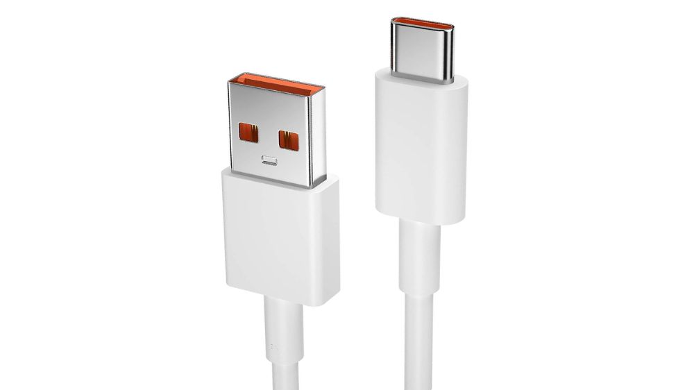 کابل شارژ usb a به usb c اورجینال شیائومی ۳۳ وات به رنگ سفید