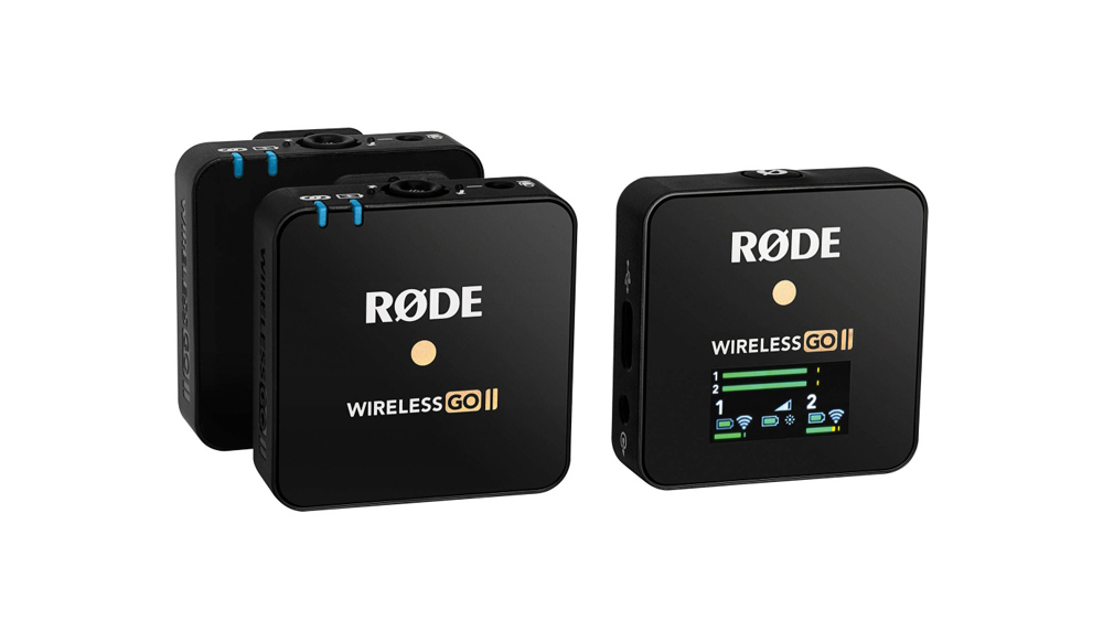 گیرنده و فرستنده میکروفون مدل Wireless GO II Dual از برند رود به رنگ مشکی