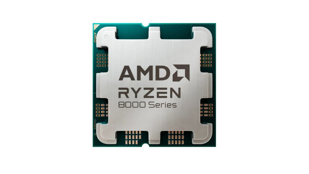 پردازنده گیمینگ ای ام دی Ryzen 7 8700G که برند و مدل رویش نوشته شده با پس زمینه سفید رنگ