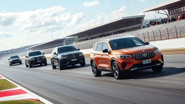 چهار کراس اوور در حال مسابقه دادن در پیست