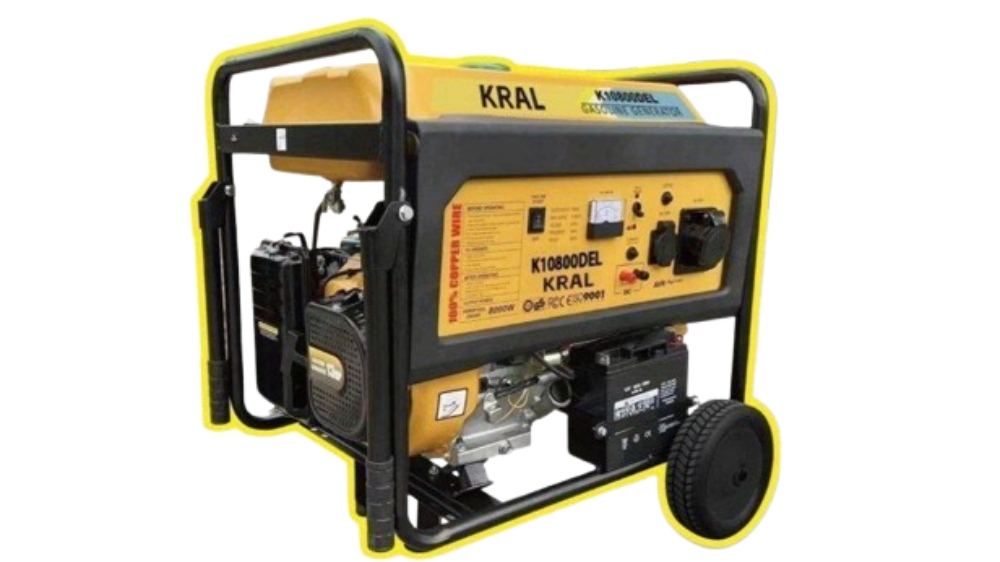 موتور برق مدل K10800DEL از برند چینی کرال با رنگ مشکی و زرد