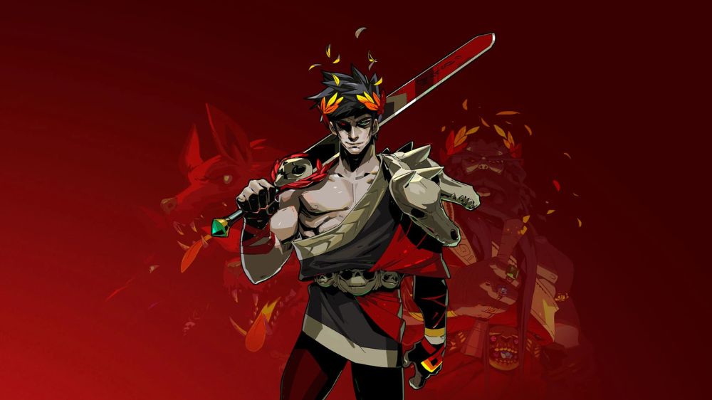 آرت ورک بازی Hades شامل شخصیت Zagreus با شمشیر در دست