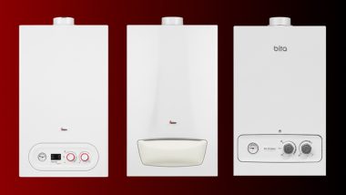 پکیج دیواری بیتا، پارما و پرلا پرو بوتان در پس‌زمینه گرادینت مشکی و قرمز