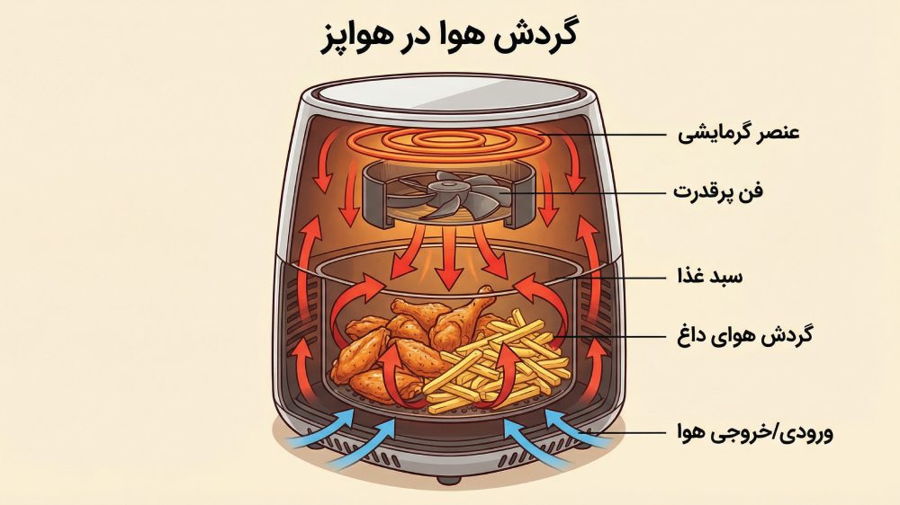 مکانیزم گردش هوا در هواپز