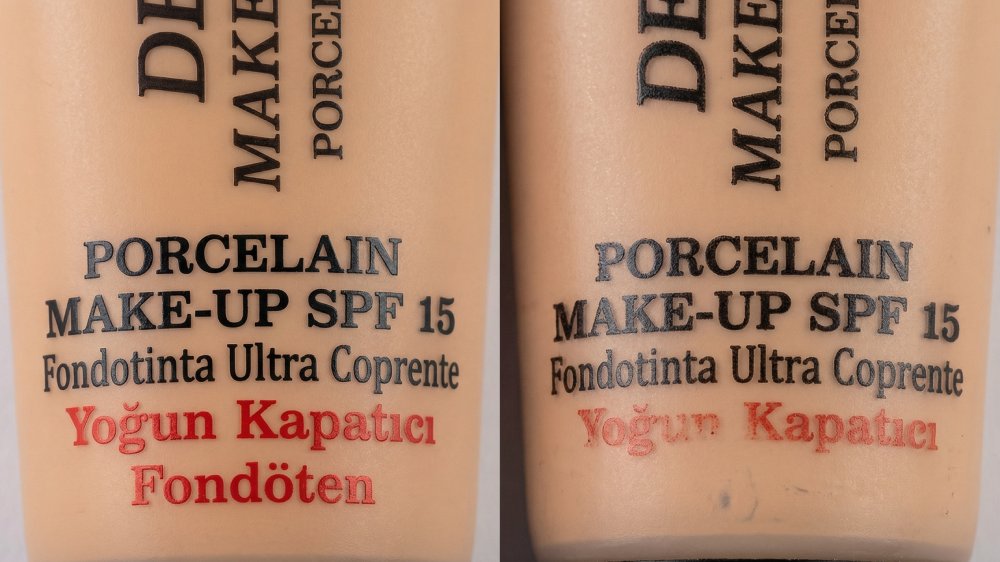 تفاوت فونت و لوگوی کرم پودر گابرینی اصل و تقلبی